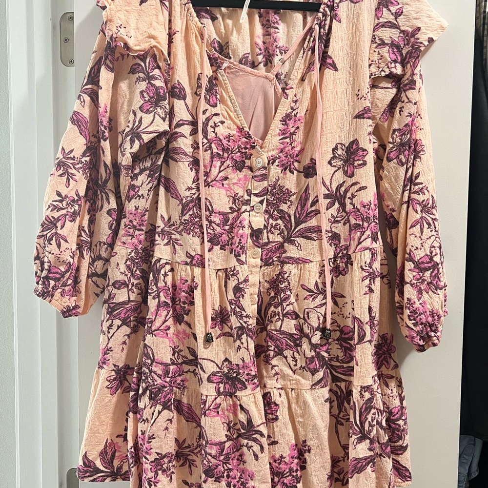 Free People Floral Pink Dress